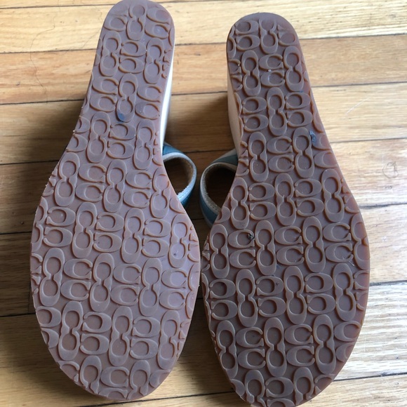 Coach powder blue buckle wedge - Picture 6 of 6